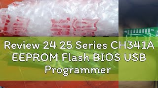 Review 24 25 Series CH341A EEPROM Flash BIOS USB Programmer Module  SOIC8 SOP8 Test Clip [upl. by Sirama]