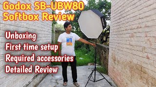 Godox Softbox unboxing and review  Godox Softbox setup  Godox SBUBW80 Octa Softbox for Speedlite [upl. by Nnyliram]