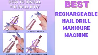 Best Rechargeable Nail Drill Manicure Machine [upl. by Eriam748]