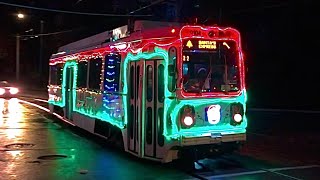 SEPTA quotSantas Expressquot Trolley 2022 You Would Even Say It Glows [upl. by Neroc]