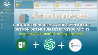 Partie 4 Finalisation du menu Dépenses Gestion Mutuelle Excel VBA New [upl. by Ardnasak]