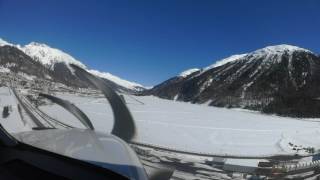 Pilots Eye Approach and Landing Samedan  St Moritz LSZS [upl. by Leia]