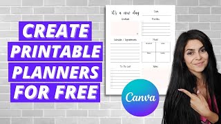 Printable Planner Tutorial in Canva  How to Create Printables to Sell Online [upl. by Cohby836]