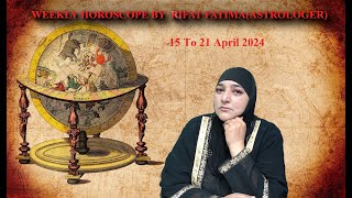 Rifat Fatima Live Stream 15 To 21April 2024 weekly horoscope astrologer Birth stone Part 2 [upl. by Edyaw721]