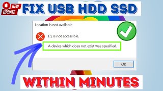 A device which does not exist was specified  Drive is not accessible [upl. by Auj233]