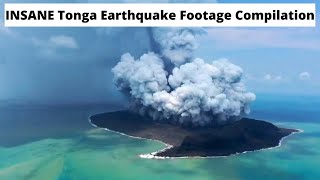 Massive Shockwave Hits Tonga Beach Multiple videos  angles [upl. by Maroney]