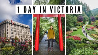 VISITING VICTORIA BC in 1 DAY  Butchart Gardens  Afternoon Tea  Downtown Victoria Tour [upl. by Merkley]