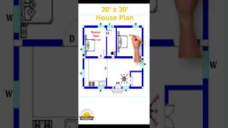 20 x 30 house design 20 x 30 ghar ka naksha 20 x 30 home design shorts autocad 2ddesign [upl. by Connolly]