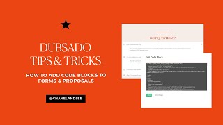 How to Add Code Blocks in Dubsado Forms [upl. by Fachan993]