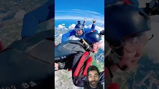 How to open a parachute in midair skydiving parachute paragliding flying gopro adventure [upl. by Rainie]