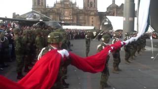 Ceremonia de arrío de la Bandera [upl. by Ahsiemaj]