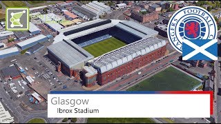 Ibrox Stadium  Rangers FC  Google Earth  2016 [upl. by Aicarg]