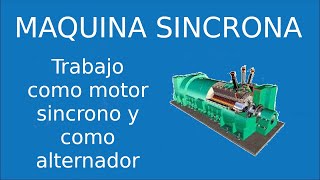 Ejercicio resuelto de una maquina síncrona trabajando como generador síncrono y como motor síncrono [upl. by Perdita]