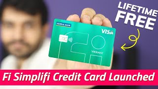 Fi Simplifi Credit Card Launched  LIFE TIME FREE  आराम से मिल जायेगा 🔥🔥 [upl. by Paff858]