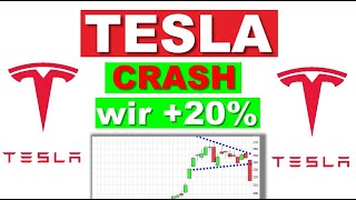 ✯ TESLA CRASH wir  20 ✯ mit Charttechnik Chartanalyse Analyse Aktien Prognose [upl. by Chelsie836]