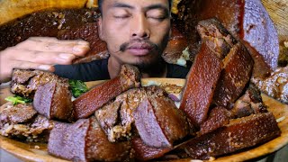 Mukbang Smoked pork with Axone Pure Sumi Style Cooked akzzvlog2379 Nagaland [upl. by Neral]