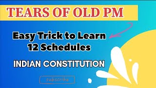 Amazing trick to learn 12 Schedules  INDIAN CONSTITUTION polity [upl. by Eerdna]