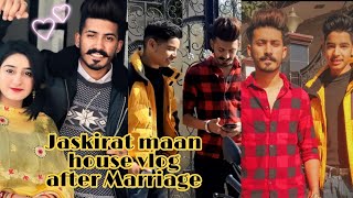 Jaskirat maan vlog go to Jaskirat maan house  meet Jaskirat maan after marriage at house [upl. by Ecirtam]