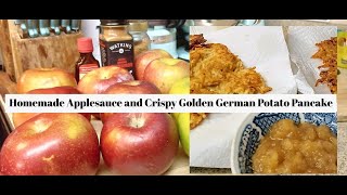 Crispy Golden GERMAN POTATO PANCAKES and Homemade APPLESAUCELETS CELEBRATE OKTOBERFEST at HOME [upl. by Traver954]