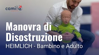 Manovra di Heimlich  Disostruzione BambinoAdulto [upl. by Oryaj]