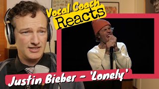 Vocal Coach REACTS  Justin Bieber Lonely Live SNL [upl. by John]