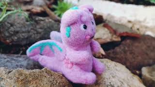 MY FELTED BABY DRAGON🥰🐲 PART 1felting felted dragons wool woolart [upl. by Buffo]