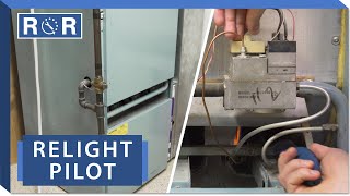 Furnace  How to Relight a Pilot Light  Repair and Replace [upl. by Averil]