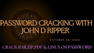 Password Cracking With JOHN THE RIPPER crack rar zip pdf and Linux OS Password [upl. by Alyk994]