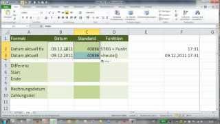 Excel  Grundlagen der Datumsberechnung [upl. by Akissej585]