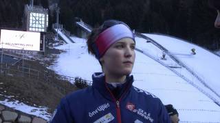 Coline Mattel  Interview  World Cup weekend in Val di Fiemme [upl. by Fiora]