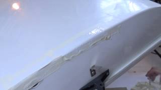 Hints amp Tips Basic Gelcoat Repair to Laser Transom [upl. by Ahsikram]