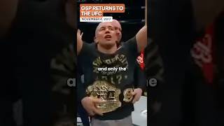 GSP Returns To The UFC 👑ufc classic boxing mma sports shorts news espn [upl. by Timmy595]