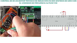 PRÁCTICA 323 Control del sentido de giro de un motor trifásico con variador de frecuencia ATV 930 [upl. by Solnit]