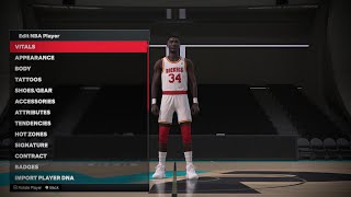 Hakeem Olajuwon Face Creation 2K24 [upl. by Yllet787]