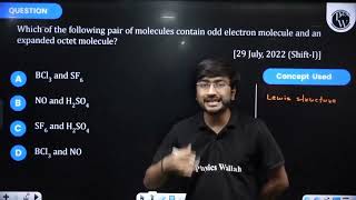 Which of the following pair of molecules contain odd electron molecule and an expanded octet mol [upl. by Lamson]