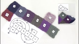 How to assembly slippers with squares following a chart [upl. by Ajam297]