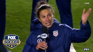 Carli Lloyds farewell speech to the United States Womens National Team  FOX SOCCER [upl. by Otrebile]