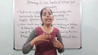 Video 3 Democracy in India Perspective of Challenges Faced  Meaning of Communalism  Class 12th [upl. by Jocelin828]