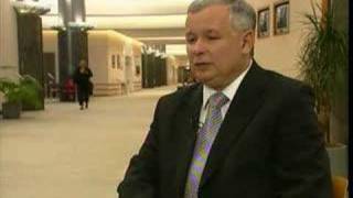 EuroNews  EN  Interview Jaroslaw Kaczynski [upl. by Elleynod]