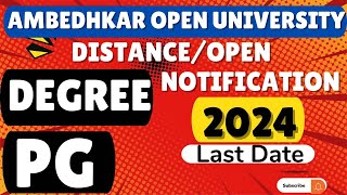 BRAOU Degree amp PG Admission 20242025 Ambedkar Open University by BRAOU by Model Ideas [upl. by Aldora916]