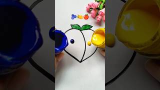 Color mixed painting 🍑 coloring painting shortvideo shorts [upl. by Neelon]