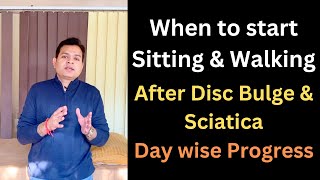 When to Start Sitting amp Other Activities After Disc Bulge amp Sciatica Low Back Pain Treatment [upl. by Hyrup]