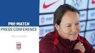 PREMATCH PRESS CONFERENCE Twila Kilgore  USWNT vs Japan  April 5 2024 [upl. by Tod306]