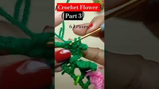 Crochet flower tutorial crochet flower crochetflower shorts [upl. by Neffirg]