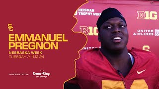 USC OL Emmanuel Pregnon  Tuesday of Nebraska Week [upl. by Nagah799]