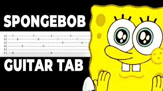 ADVANCED Spongebob Closing Theme Guitar Tutorial  Tabs [upl. by Kissner992]