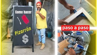 Como hacer Caballete o Pizarrón de Madera Publicitario 💯 [upl. by Hesta493]