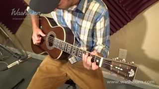 Washburn R314K Parlor Guitar Video Demo [upl. by Ardeahp233]