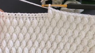 Amazing model ✅ very easy crochet embossed baby blanket model  easy crochet knitting [upl. by Xino]