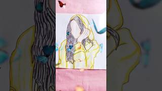 Eminent prints Girlish design girl character art painting idea 💡satisfyingvideo art  short [upl. by Pyotr777]